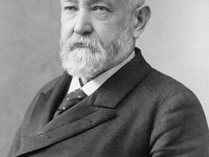 Black and white photograph of US President Benjamin Harrison